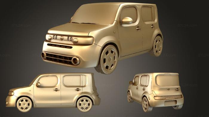 Автомобили и транспорт (Nissan Cube 2010, CARS_2755) 3D модель для ЧПУ станка